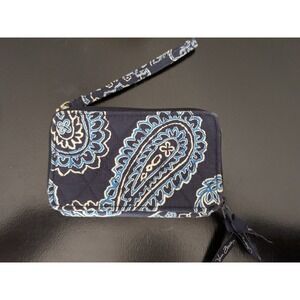 Vera Bradley Java‎ Blue All In One Crossbody Wallet Wristlet Retired 2006